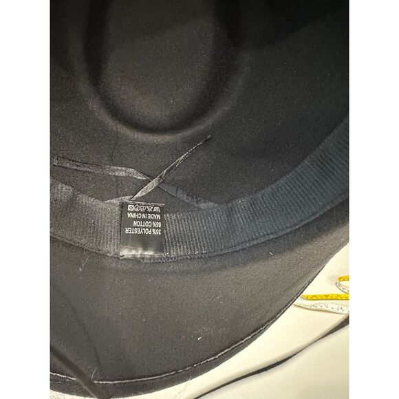 NWOT Western Style Black Felt Hat Adjustable Side Under Chin Strap - Picture 3 of 6